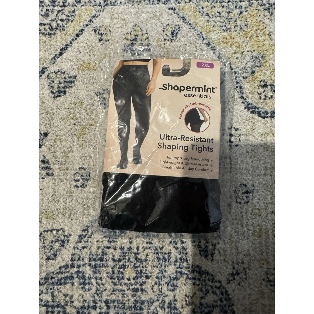 Shapermint Essentials Ultra Resistant Shaping Tights Black 2xl New In Bag
